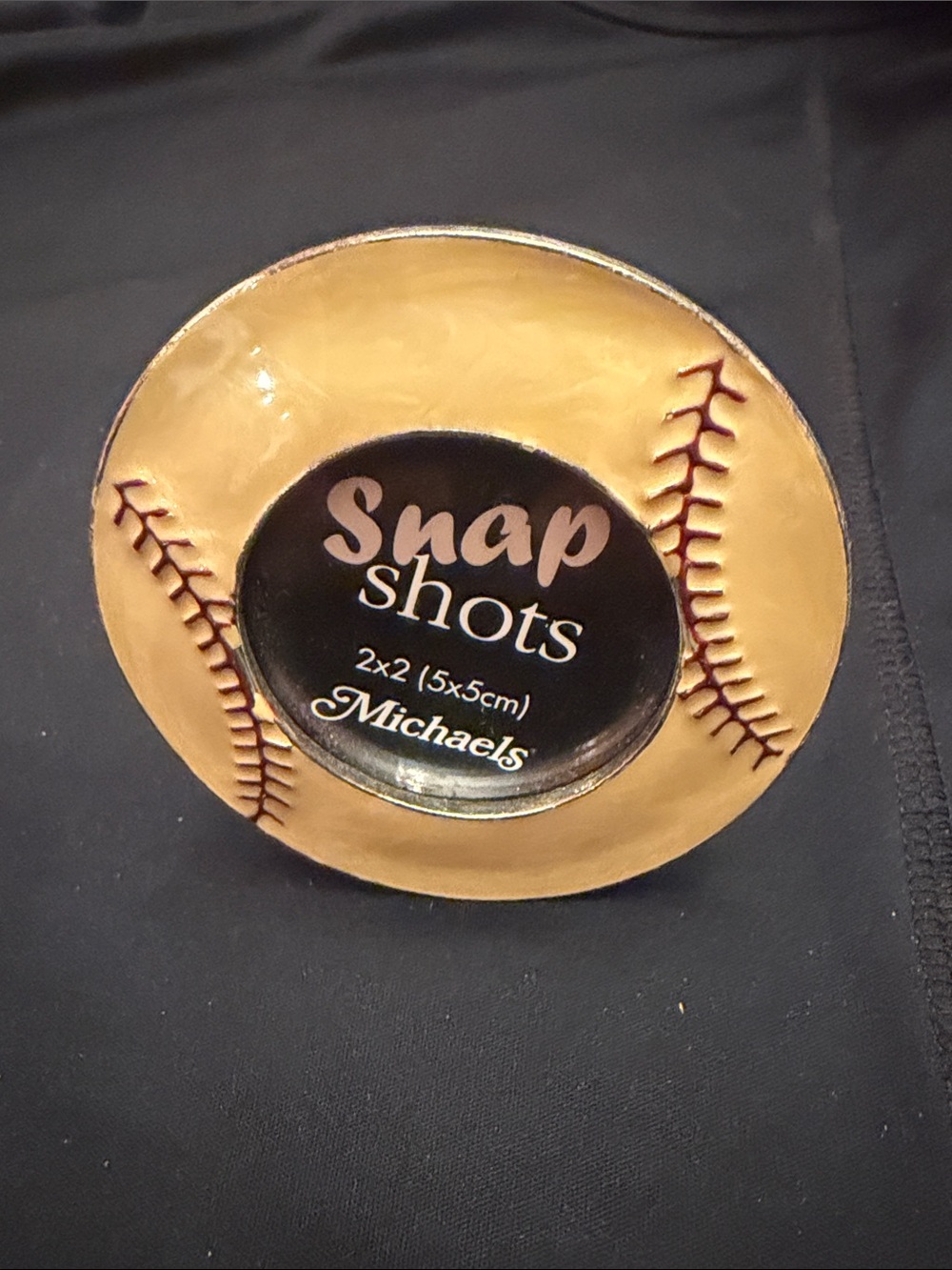 Michaels Tan Baseball Snap Shots Frame with Brown Stitching